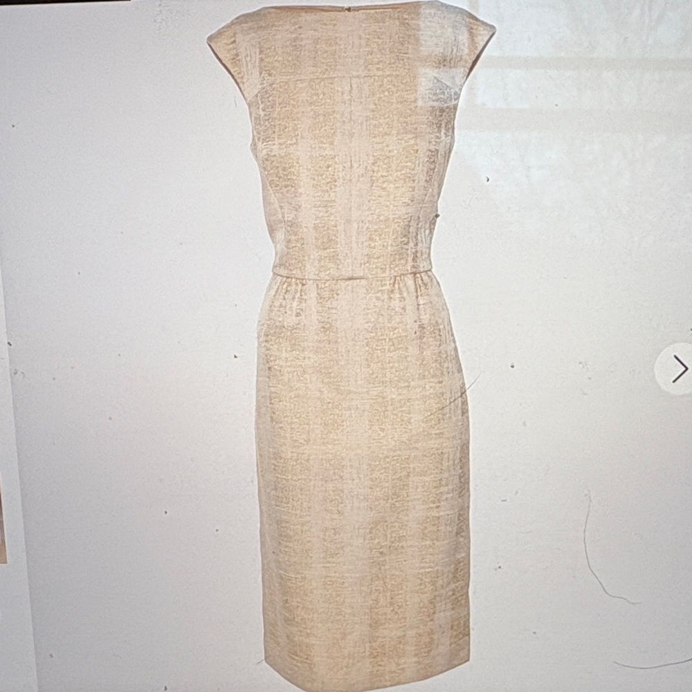 Tory Burch Textured Cream Midi Dress